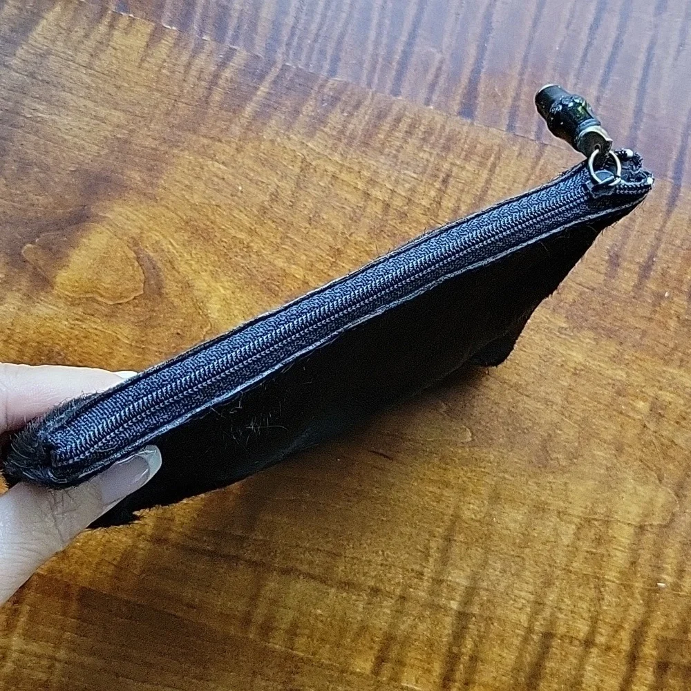 BLACK CALF HAIR HAIRON POUCH - Picture 4 of 6